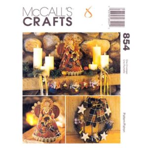 Rustic Holiday Pattern McCall’s 8892/854 Angel, Stockings