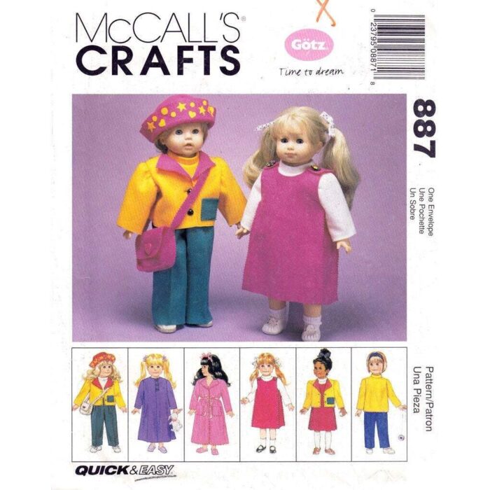 McCall's 9067 887 doll pattern