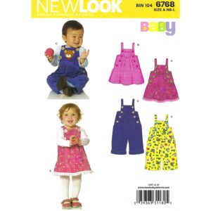 New Look 6768 Jumper and Overalls Pattern Baby Girl or Boy