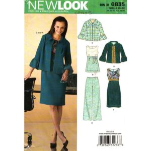New Look 6835 Jacket, Empire Dress or Top, Pants Pattern