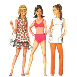 60s Bathing Suit, Top, Slim Pants, Shorts Pattern McCall’s 9237