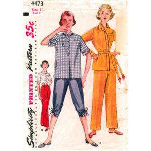 Ladies 50s Pajama Pattern Simplicity 4473 Jr Miss Size 13