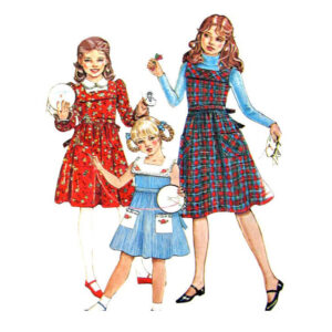 Girls Jumper Dress, Dickie Pattern Simplicity 5153 Peter Pan Collar