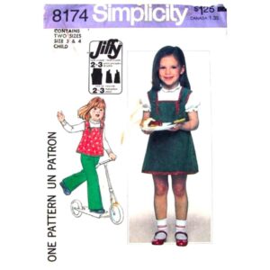 Girls Jumper, Top and Pants Pattern Simplicity 8174 Size 3 4