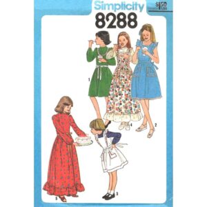 Girls 70s Dress, Pinafore and Sundress Pattern Simplicity 8288