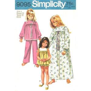 Girls Pajama, Nightgown, Babydolls Pattern Simplicity 9095