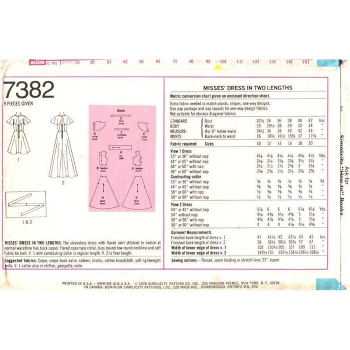 S7382 dress pattern
