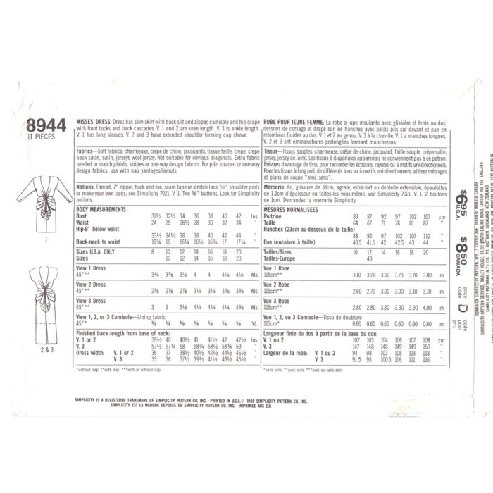 S8944 dress pattern