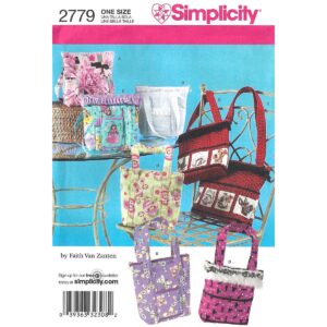 Simplicity 2779 Girls Sleepover Bag, Tote Bag, Zip Purse Pattern