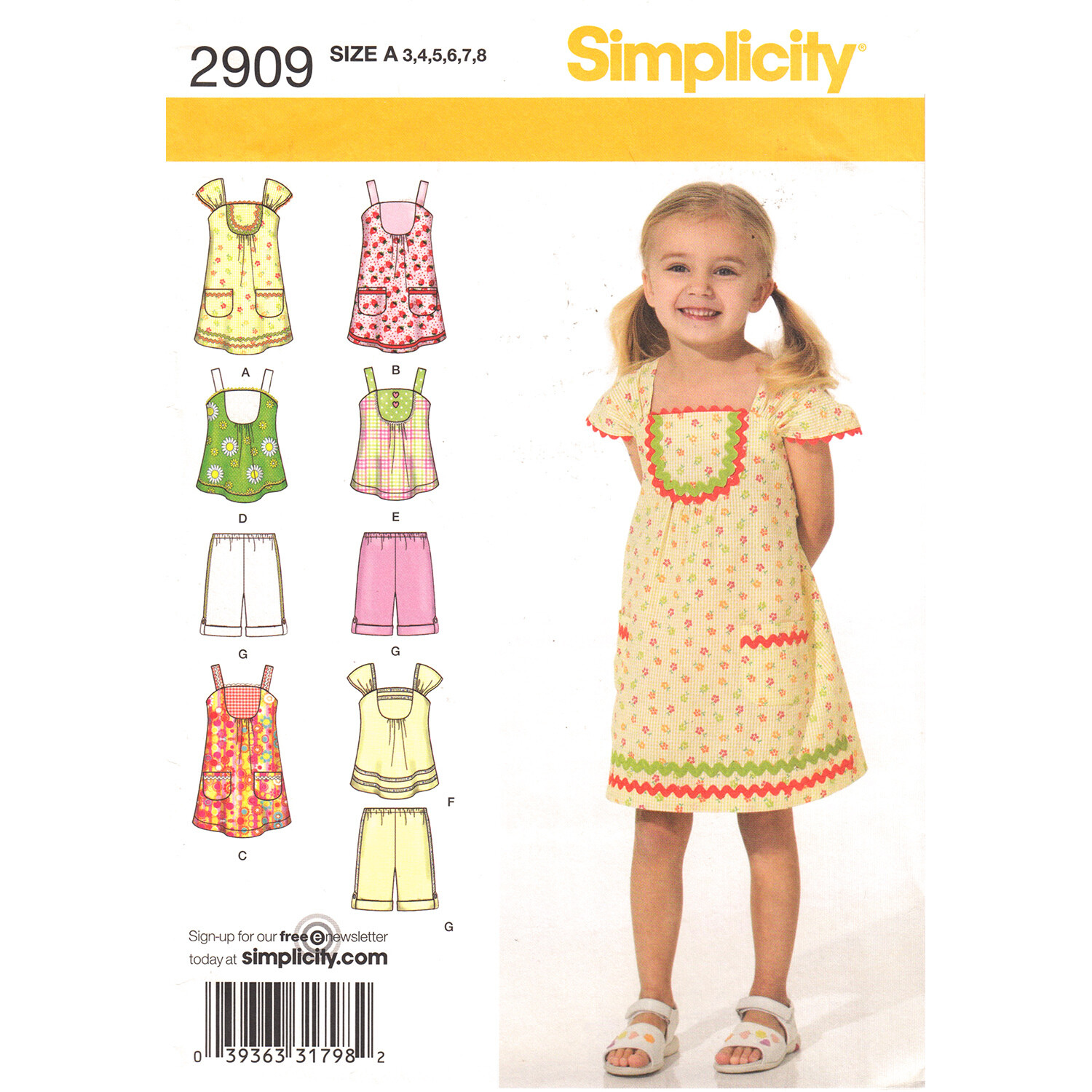 Simplicity 2909 girls pattern