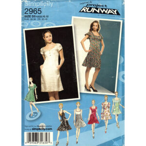 Simplicity 2965 Empire Dress Sewing Pattern Project Runway
