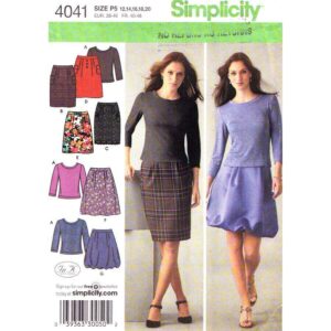 Simplicity 4041 Top and Three Skirts Pattern Size 12 to 20