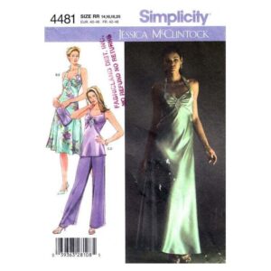 Simplicity 4481 Halter Dress, Tunic, Pants Pattern Size 14 to 20