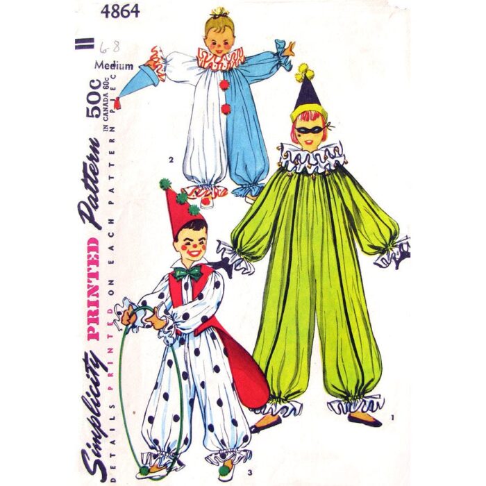 Simplicity 4864 kids clown costume
