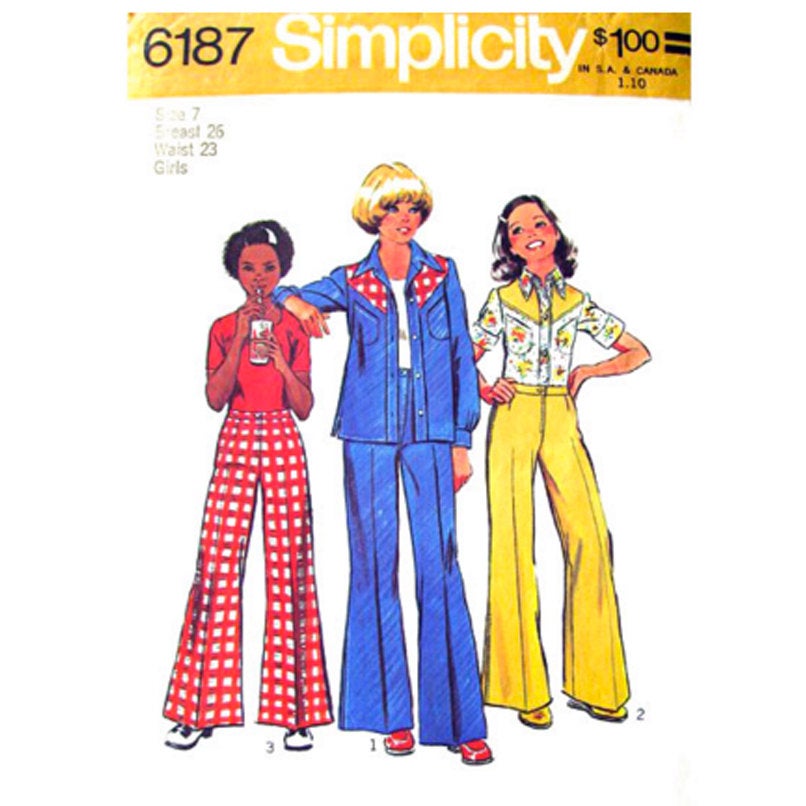 Simplicity 6187 girls sewing pattern sz 7