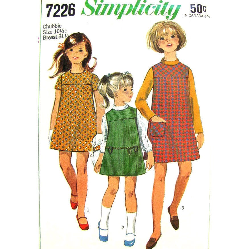 Simplicity 7226 girls sewing pattern