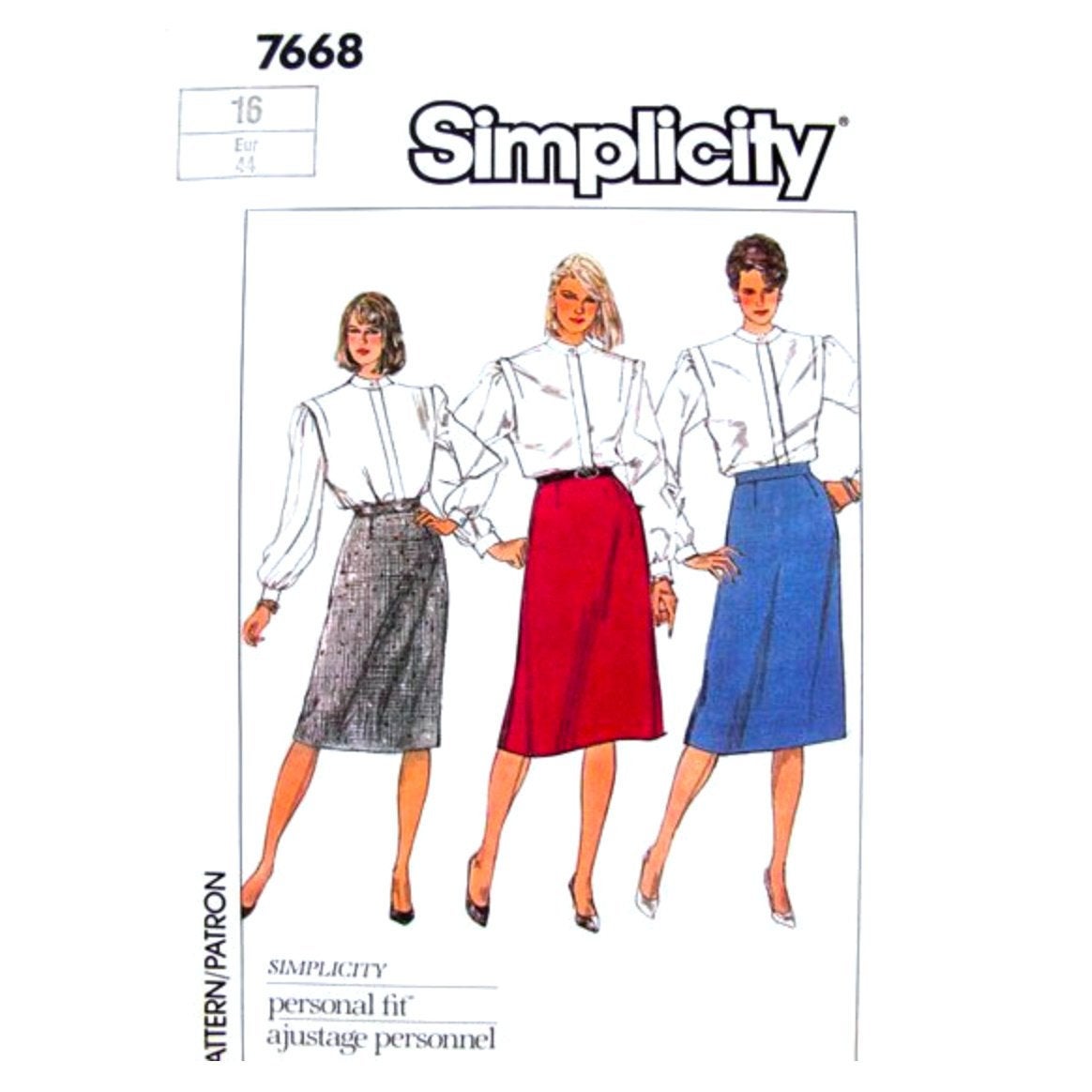 Simplicity 7668 skirt sewing pattern