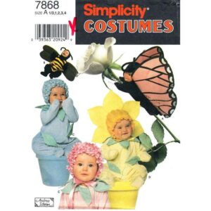 Simplicity 7868 Toddler Costume Pattern Butterfly Bee Flower