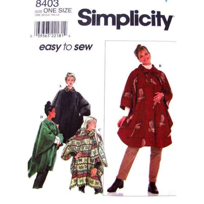 Simplicity 8403 cape pattern