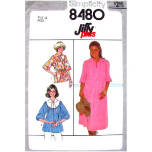 70s Vintage Smock Top or Dress Pattern Simplicity 8480 Size 12
