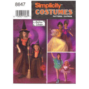 Simplicity 8647 Costume Pattern, Witch, Princess, Dancer, Fairy