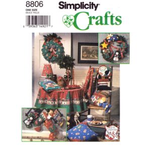 Simplicity 8806 Holiday Pattern Angel, Ornaments, Stockings