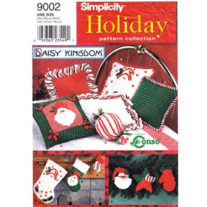 Simplicity 9002 Holiday Decor Pattern Ornaments Pillows Stockings