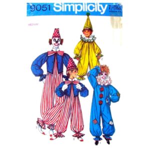 70s Ruffle Clown Costume Pattern Simplicity 9051 Adult Med