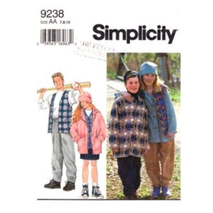 Simplicity 9238 Child’s Hooded Jacket, Vest, Skirt, Pants Pattern