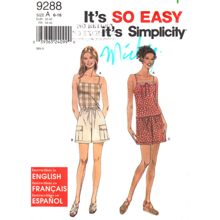 Simplicity 9288 pattern