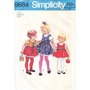 Girls Jumper & Puff Sleeve Blouse Pattern Simplicity 9684