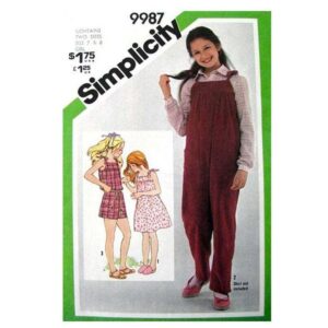 Girls Sundress, Romper, Jumpsuit Pattern Simplicity 9987