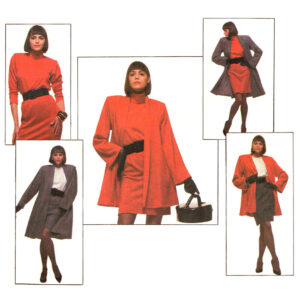 80s Swing Coat, Jacket, Dress, Tunic, Skirt Pattern Style 1368