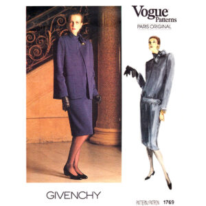 Vogue 1769 Givenchy Sewing Pattern Loose Jacket and Dress
