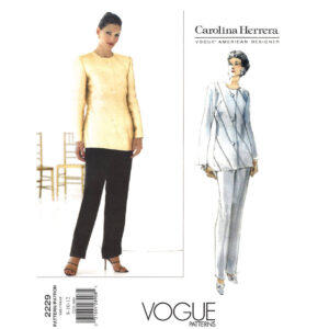 Vogue 2229 Bias Jacket and Pants Suit Pattern Size 8 10 12