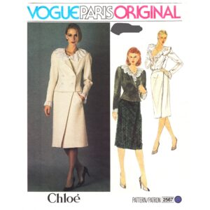 Vogue 2567 Double Breasted Jacket, Blouse, Skirt Pattern Chloé