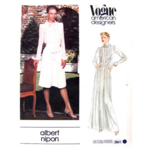 Tucked Dress Pattern Vogue 2641 Maxi Dress Albert Nipon