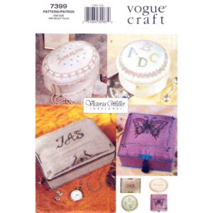 Vogue 7399 Keepsake Box Pattern, Pin Beaded Wedding Memory Box
