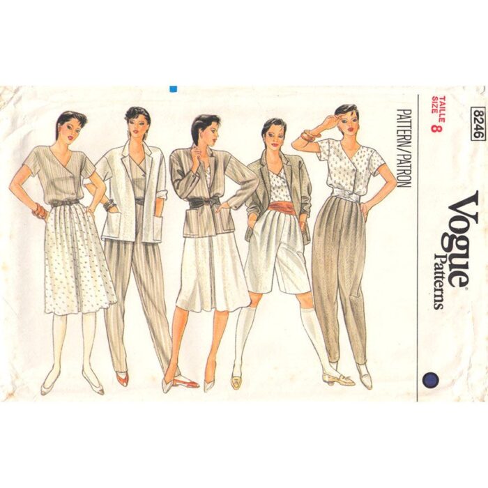Vogue 8246 jacket skirt pants pattern