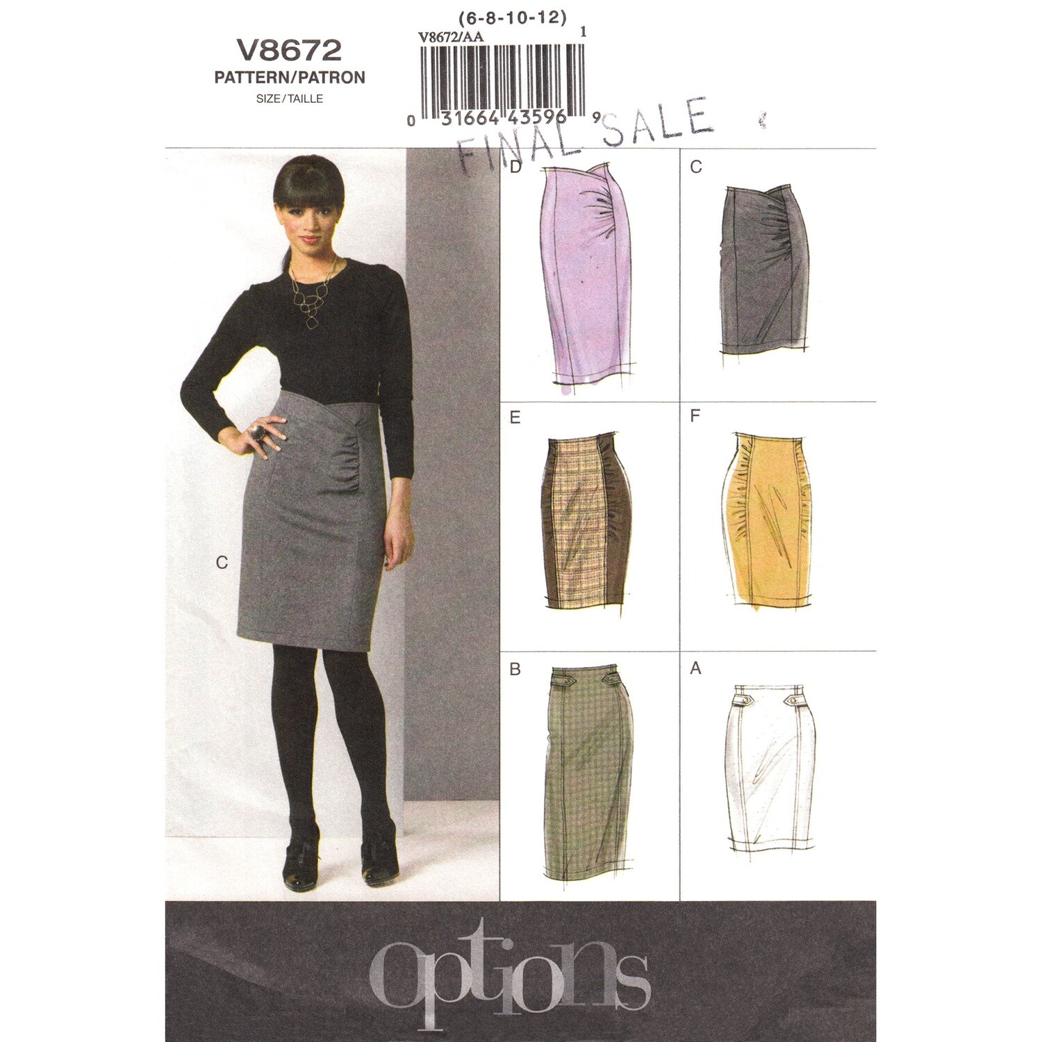 Vogue 8672 skirt pattern