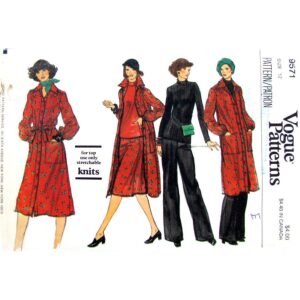 70s Shirt Dress, Top, Skirt and Pants Pattern Vogue 9571
