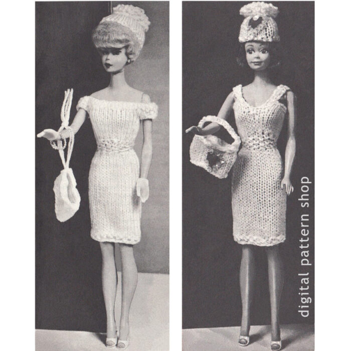 Barbie dress knitting pattern K20
