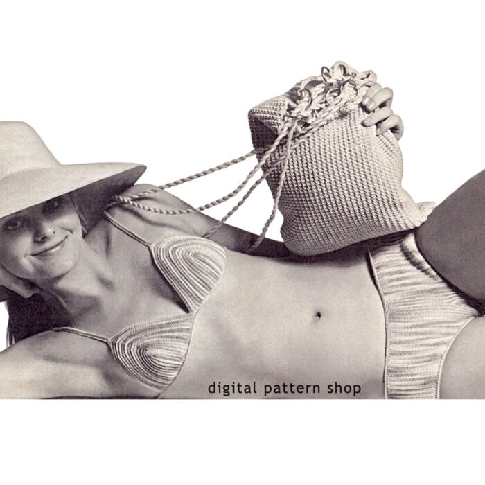 bikini and bag crochet pattern C61