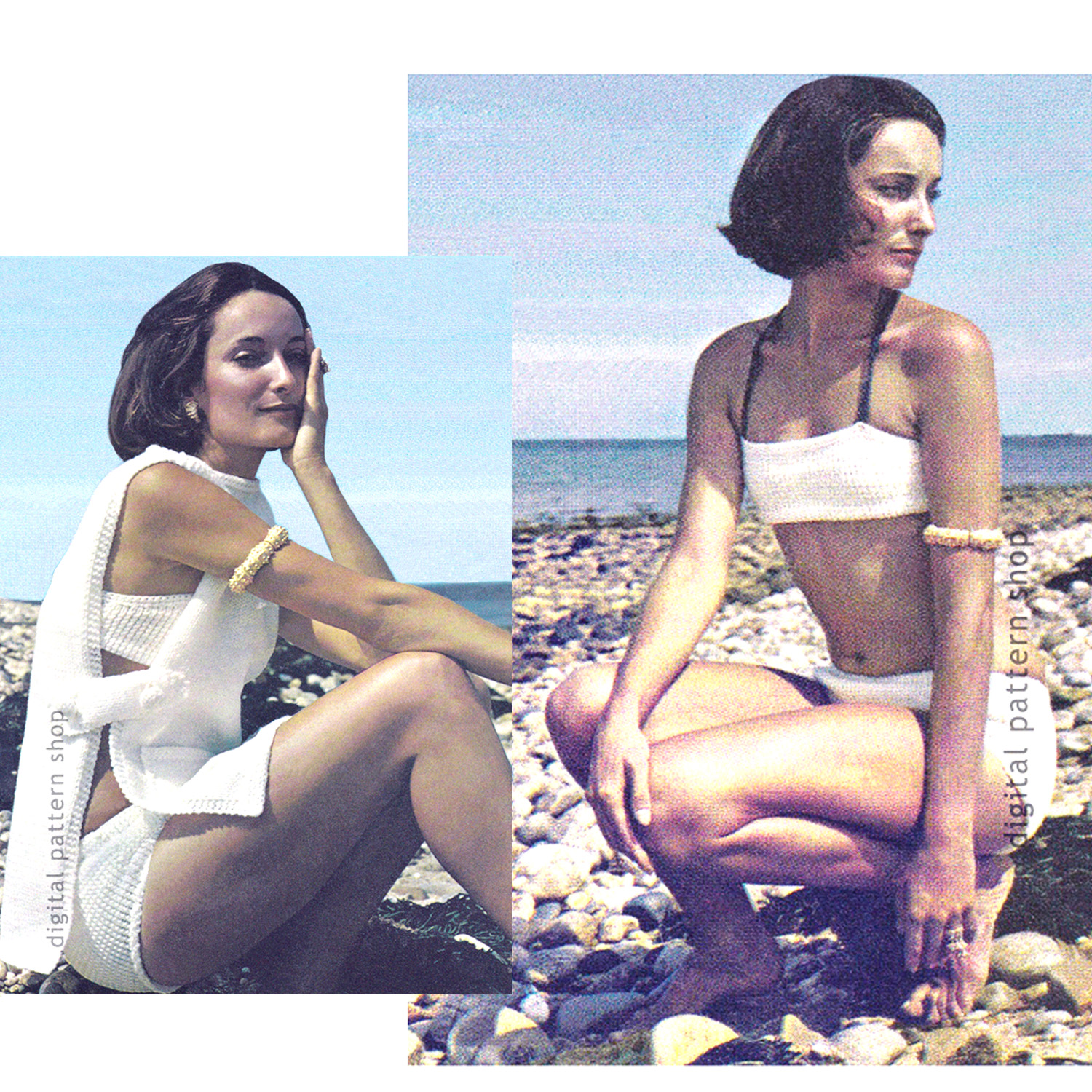 bikini and cover up knitting pattern