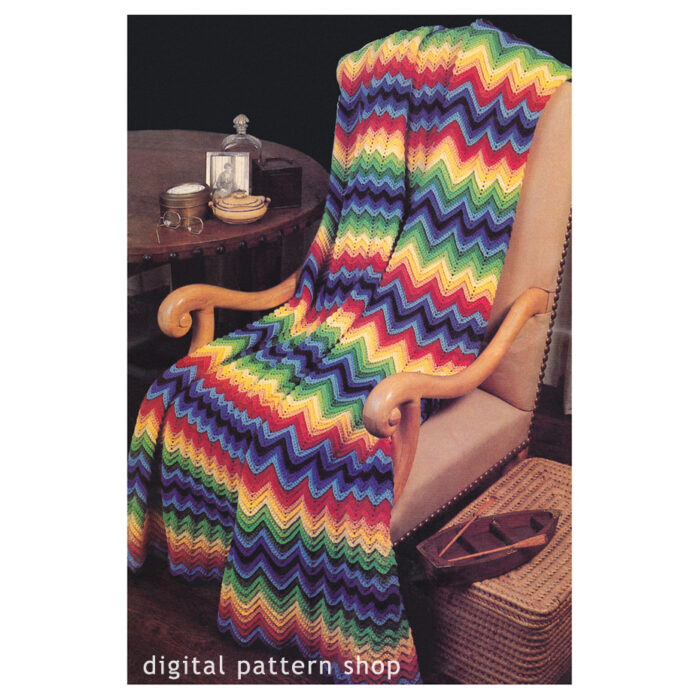 Chevron blanket crochet pattern C31