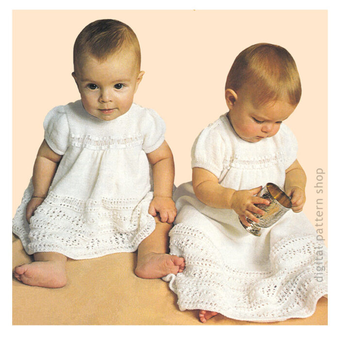 Christening dress knitting pattern K94