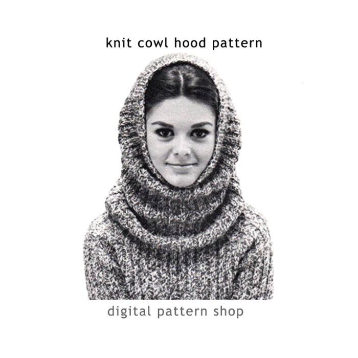 cowl hood knitting pattern K07