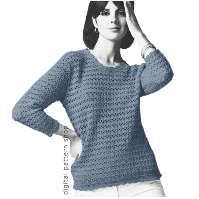 crochet sweater pattern C143