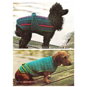 Dog Sweaters Crochet Patterns, Striped & Patterned Dog Sweater