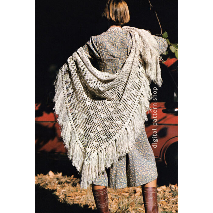 heart shawl crochet pattern C100